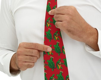 Grateful Dead Terrapin Station Necktie - Unique Dancing Terrapins Polyester Tie for Deadheads