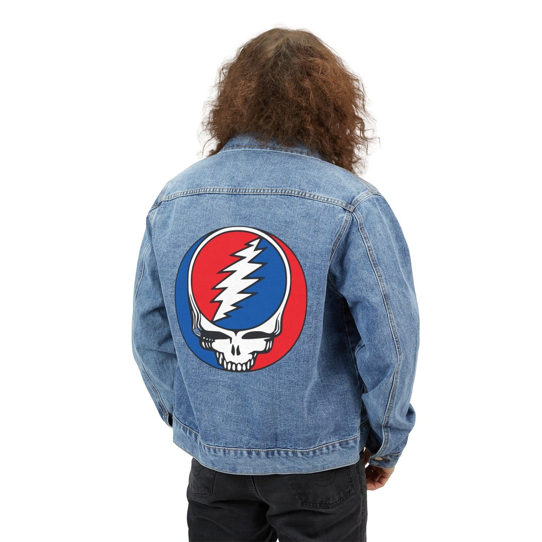 Grateful Dead Denim Jacket With Stealie Logo - Classic Men