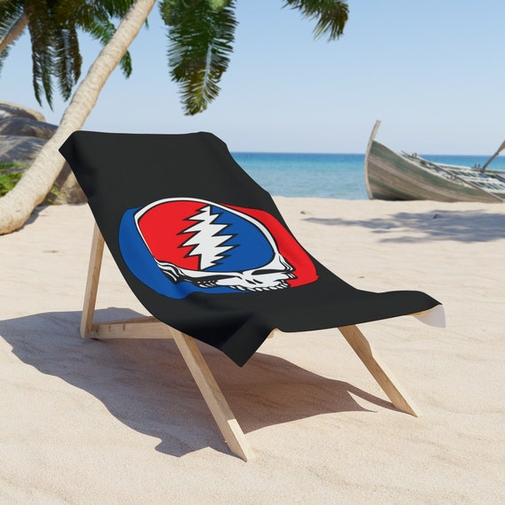 Grateful Dead Stealie Beach Towel 30x60 Cotton Blend Towel Iconic Band Logo Music Festival Essential Deadhead Summer Gear Etsy