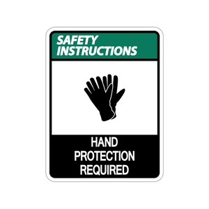Handschutz erforderlich Zeichen, Gefahr, Vorsicht, Warnung, Gefahr, Gesundheit & Sicherheit Zeichen, Geschäftszeichen