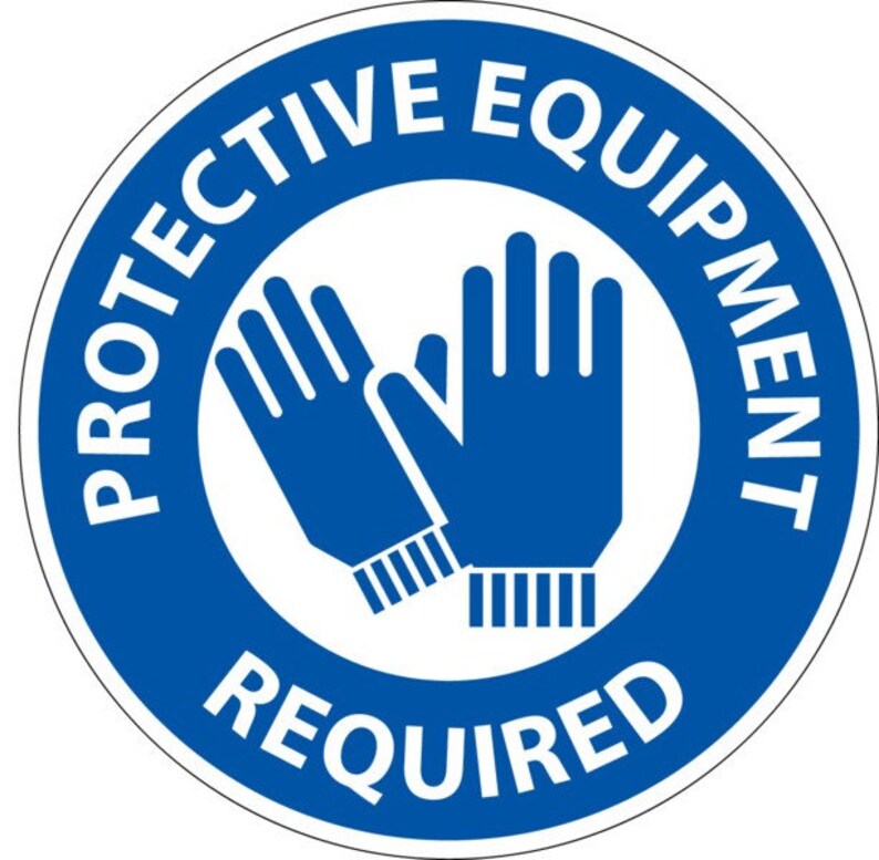 Safety Gloves Required Signs Collection, Danger, Caution, Warning