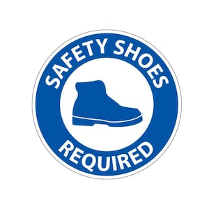 Safety Shoes Required Signs Collection, Danger, Caution, Warning, Hazard, Health & Safety Sign, Business Sign