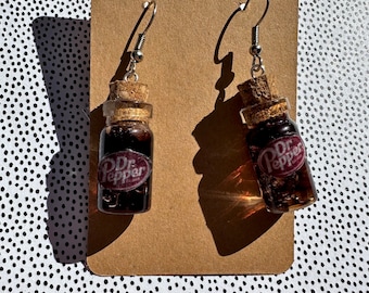 Dr Pepper pot oorbellen