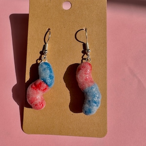 R&B sour gummy worm earrings