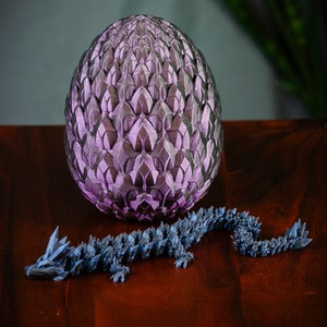Crystal Dragon 3D Printed Dragon Egg Articulated Dragon Figurine Christmas Present Room Decor Dragon Handmade Dragon Toy