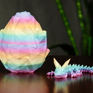 3D Printed Baby Crystal Dragon Dragon Egg Articulated Dragon Figurine Bookshelf Decor Dragon Toy Handmade Toys