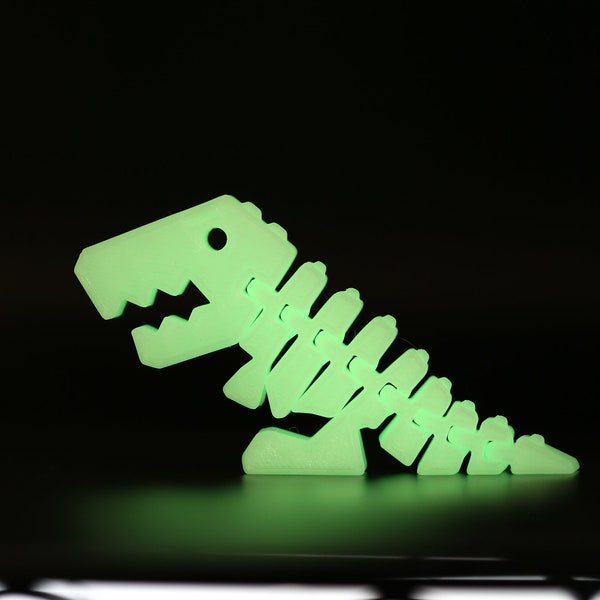 Glow in dark Articulating Dinosaur Flexi Rex T-Rex 3d print