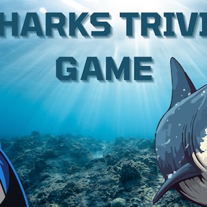 Shark Trivia Quiz For Game Night (Digital: Powerpoint Presentation 10 questions included)