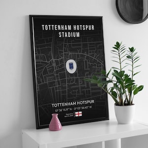 Tottenham Hotspur Stadium Map Poster, Tottenham Stadium Map Print, Football Map Poster, Soccer Map Poster, Sports Poster, Football Fan Gift