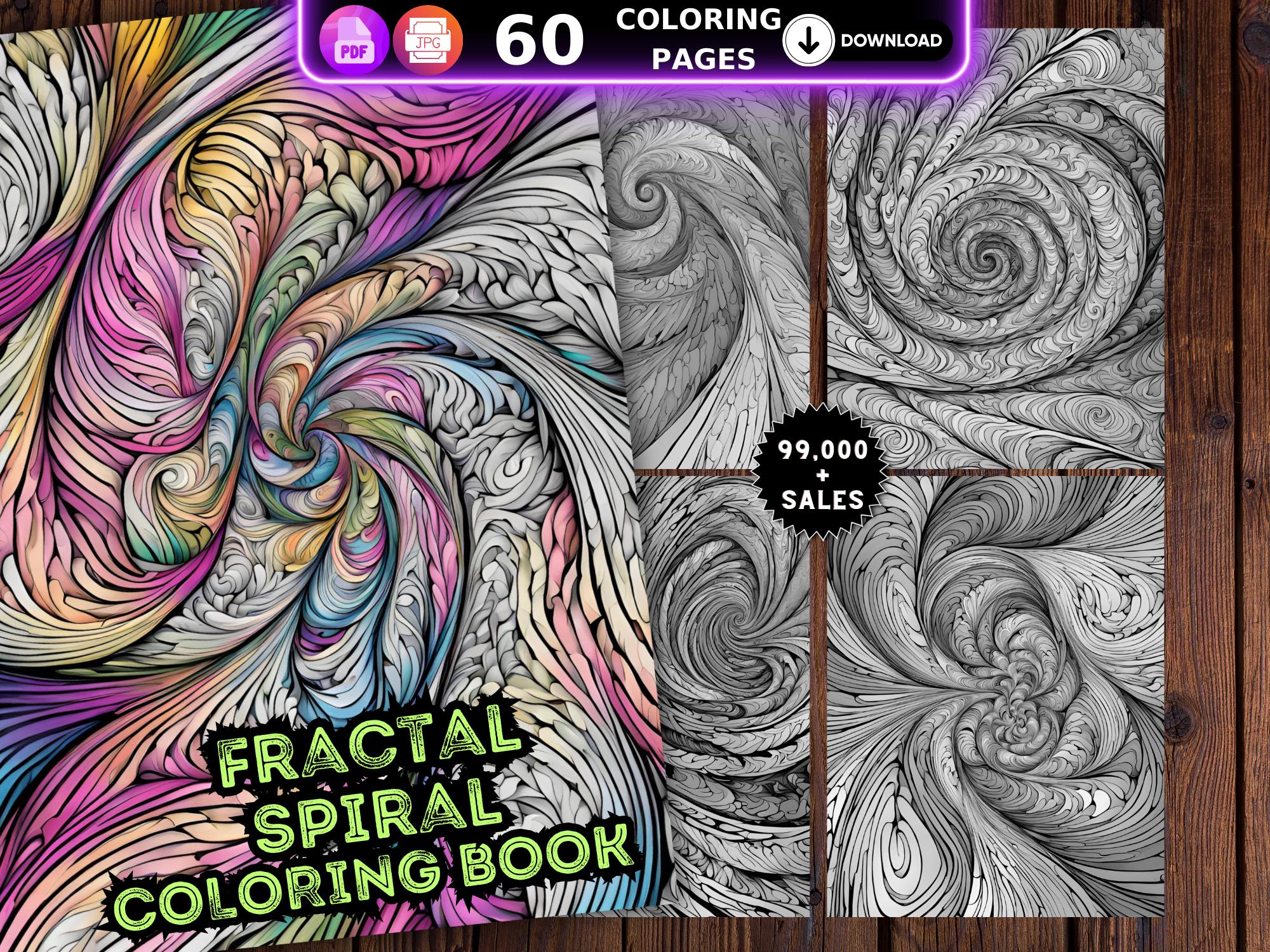 Serene Spiral Colouring Book Design Concept Serene Spiral Colouring Book Design Concept