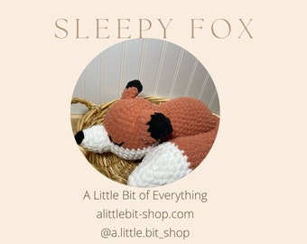 Patrón de crochet Sleepy Fox (solo patrón)