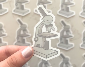 Microscope sticker, Medical stickers, for kids, for STEM, for Medicine, for Med Students, Anatomy stickers,Health stickers, Science Sticker