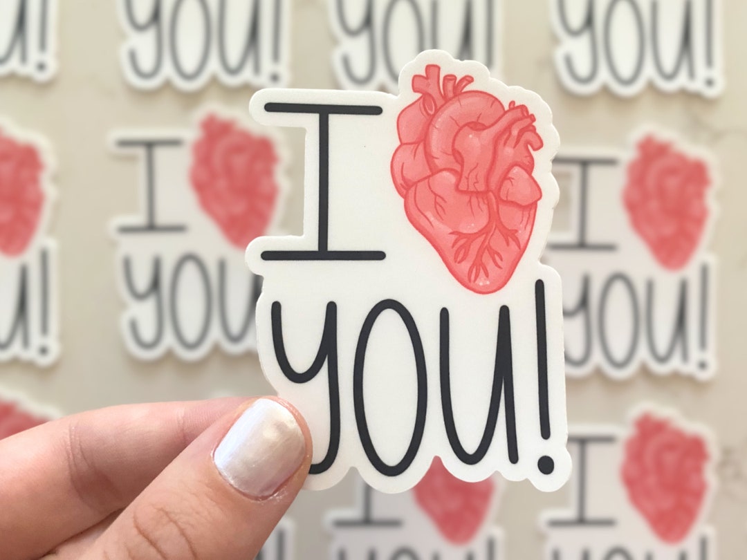 Anatomical Heart Sticker,i Love You Anatomical Heart,medical Stickers