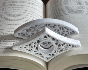 Marmor Seitenhalter für Bücher, Einhand-Seitentrenner, 3D-Druck, Geschenk für Buchliebhaber