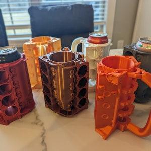 Engine Block 12oz Can Koozie Mug - 3D Printed Small Block Chevy