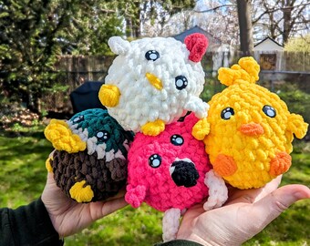 Bundel 4-1 gehaakte vogel
