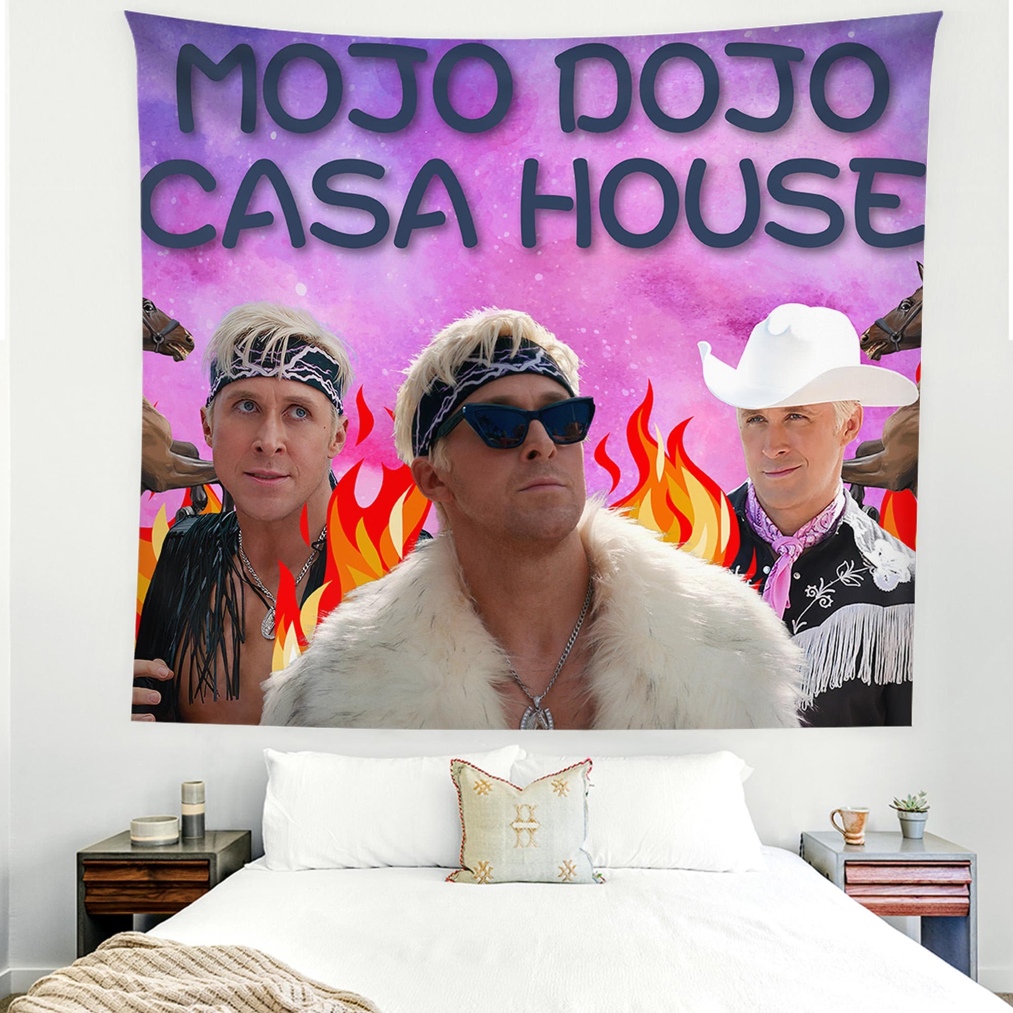 Mojo Dojo Casa House Barbie Tapestry Funny Party Tapestry sold by