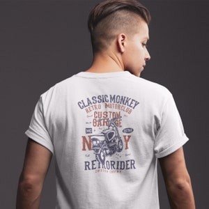 Classic, Monkey, motorcycle shirt, garage t-shirt, motor club, vintage shirt, retro t-shirt, dad shirt, father shirt, gift shirt, tshirt