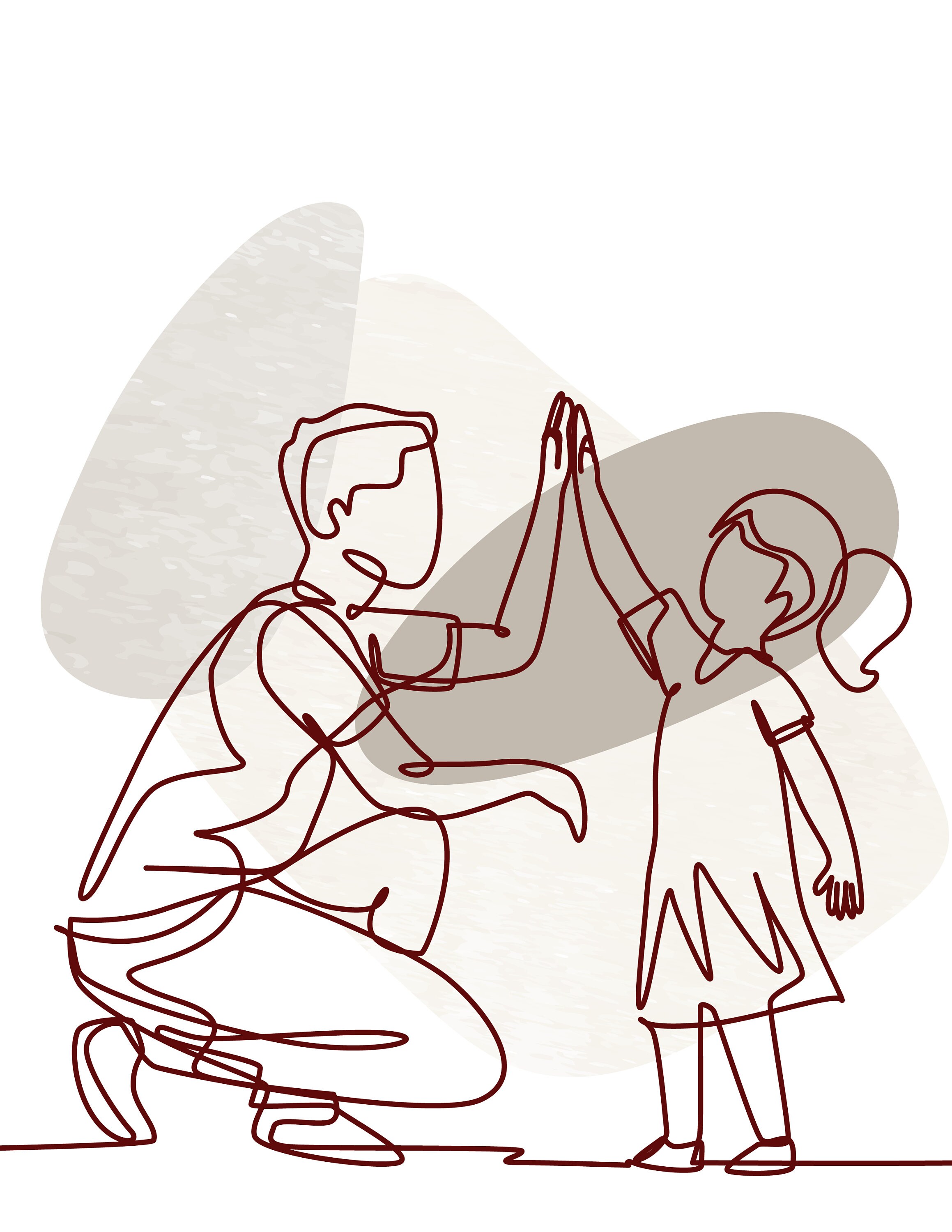 Contemporary Lineart Family High Five Printable Sign - Etsy