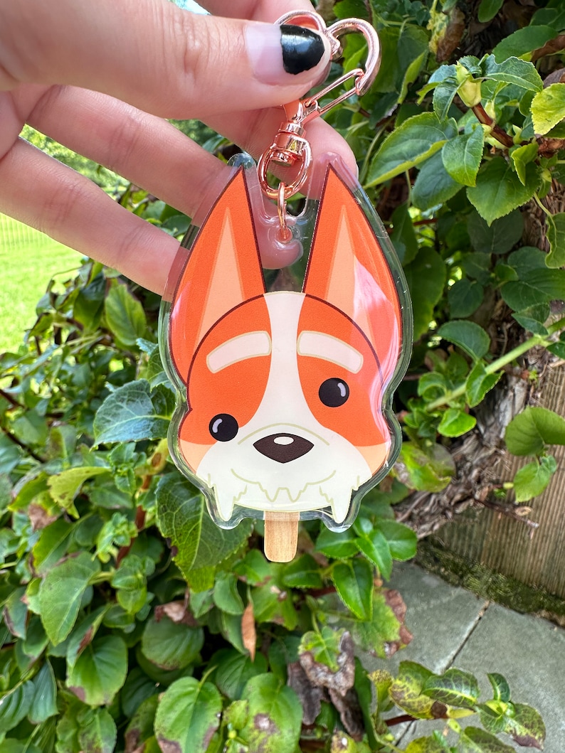 Bluey Heeler Popsicle Keychain Etsy