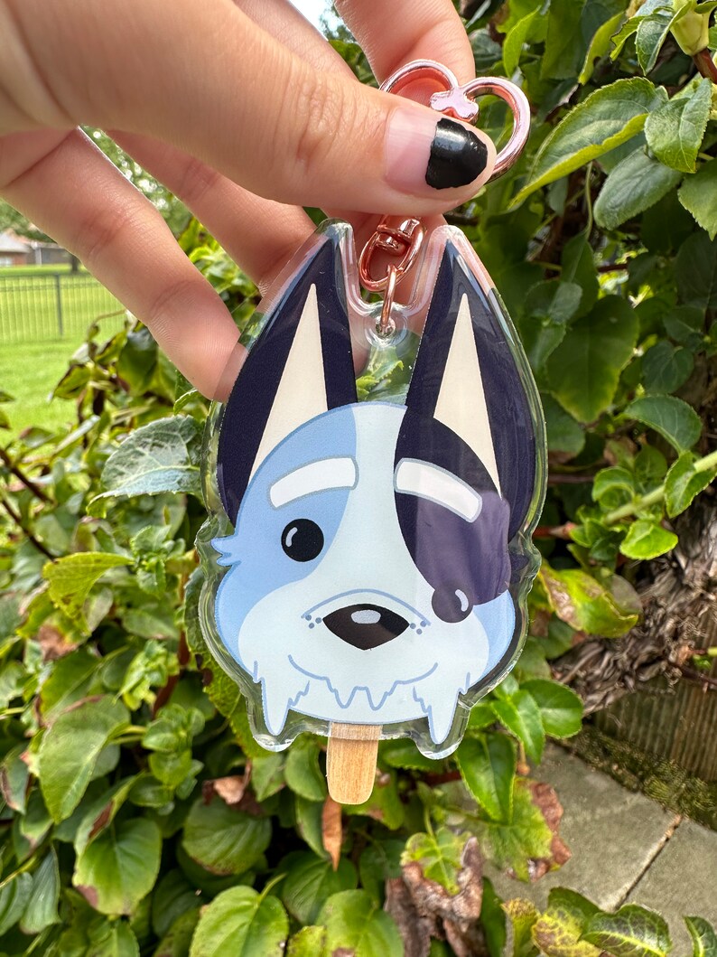 Bluey Heeler Popsicle Keychain Etsy