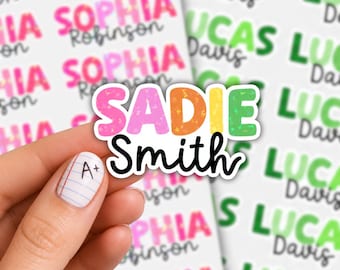 Kids Name Labels, Custom Name Stickers, Kids Daycare Labels, Waterproof School Supply Labels, Daycare Stickers Back to School