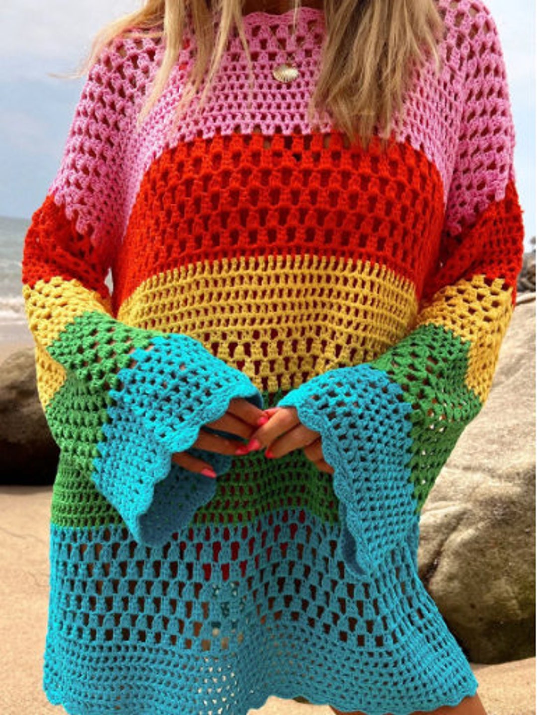 Sun, Sand, and Style Bay6 Knitted Crochet Bikini Coverups Etsy