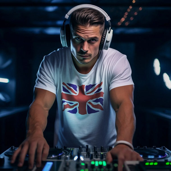 T-Shirt Bandiera UK – Union Jack – Maglietta Patriottica Divertente Unisex – Cotone – Personalizzabile