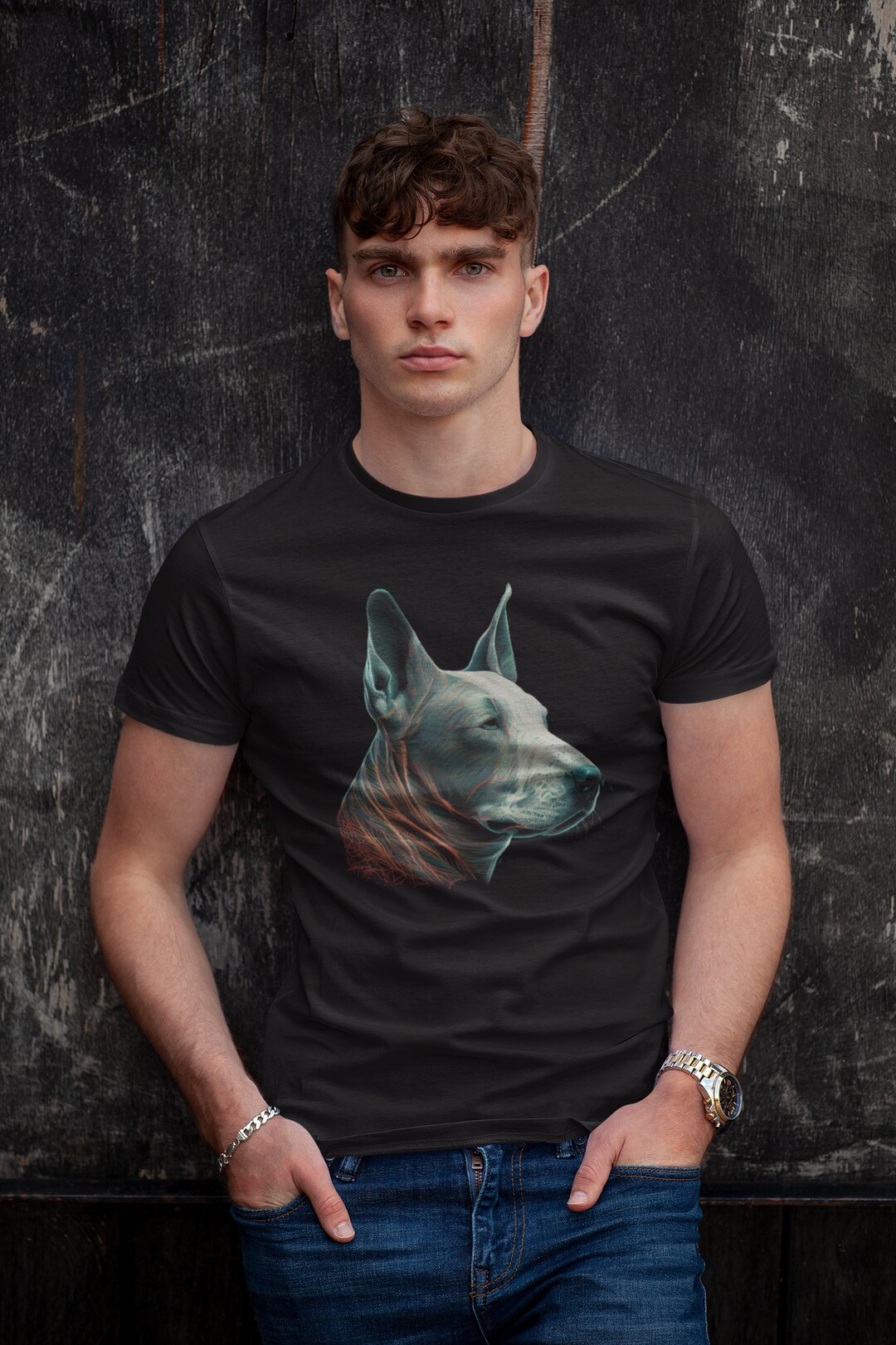 Bull Terrier Tshirt Stylish Canine Apparel for Dog Lovers Etsy