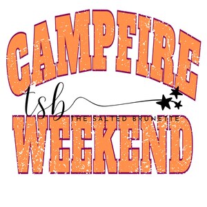 varsity font noodlijdende kampvuur weekend png