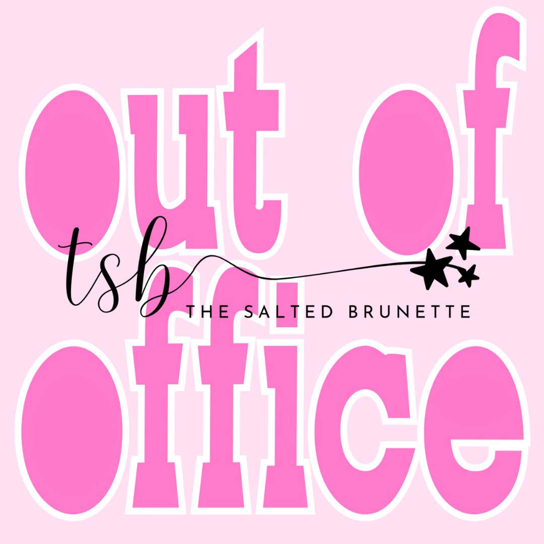Pink Sign Out Message Pink and White Out of Office Messages: Stylish & Professional Templates