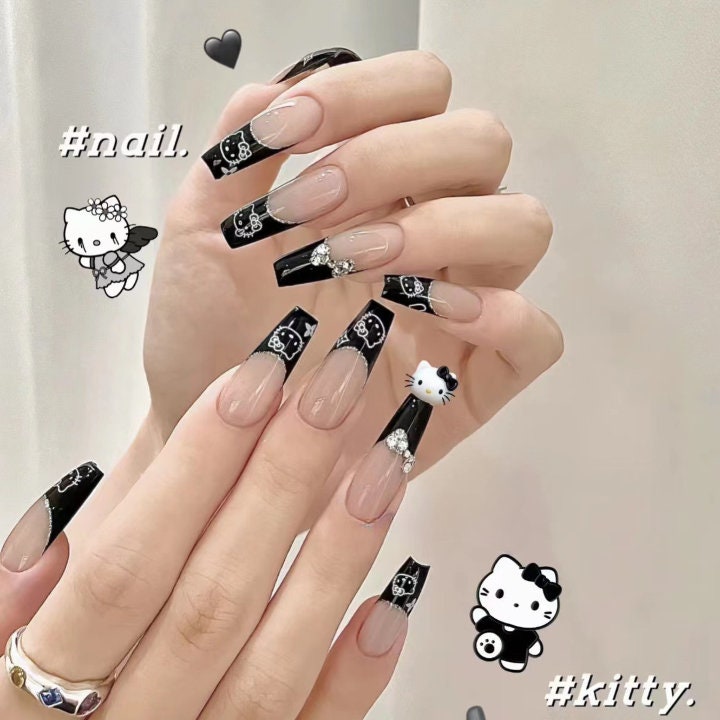 The Srychniness Set Damn Kitty Press on Nails Long Nails 