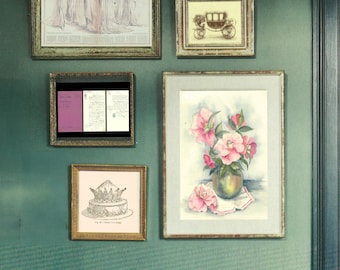 Romantic, French Vintage Marriage, Gallery Wall Art Set