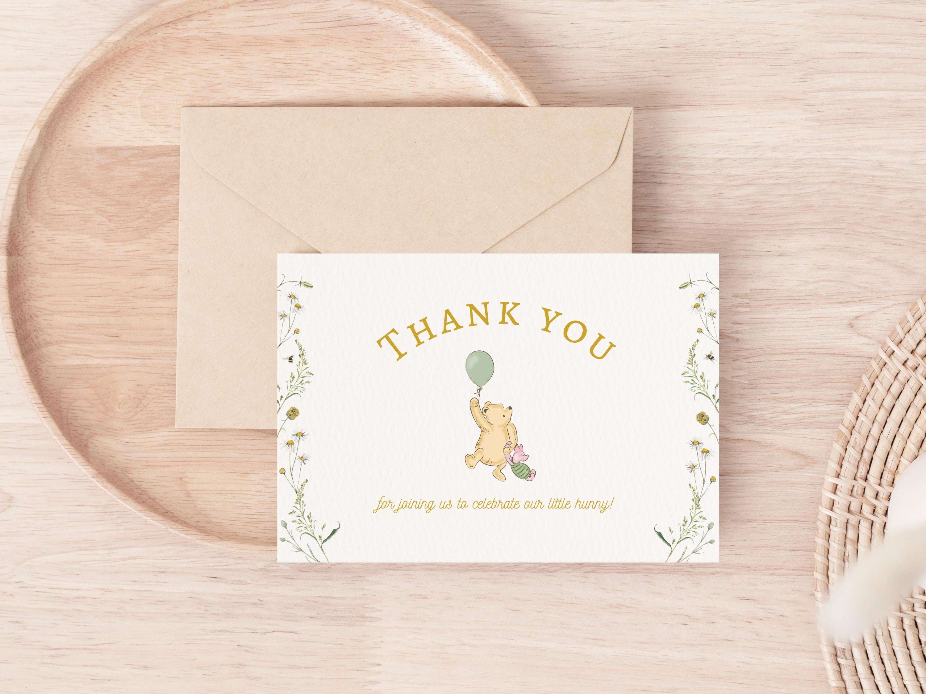 Pooh Thank You Cards - Etsy