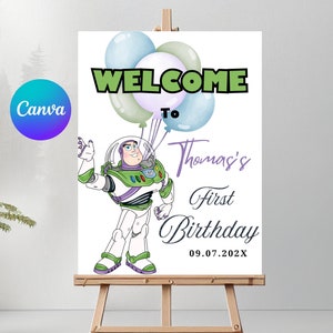 buzz toy story birthday party welcome sign Toy Story Welcome Sign toy story welcome sign toy story welcome banner party supplies digital