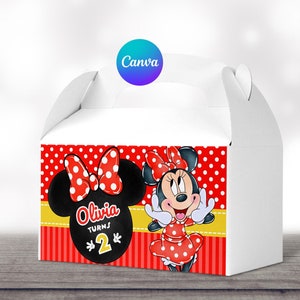 red minnie mouse gable box template gable boxes birthday gable box labels minnie mouse Birthday Printables minnie mouse party favors decor