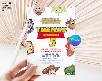 Convite de aniversário Toy Story, convite para festa Woody Buzz (Digital)