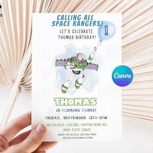 1st buzz birthday invitation toy story invitation buzz light year invitation buzz birthday invite buzz light year birthday digital  IA317