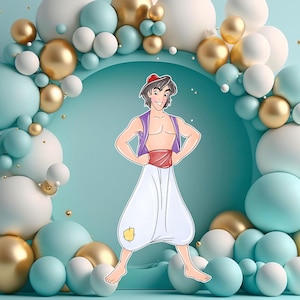 Aladdin birthday cutouts standees yard decor yard sign birthday party decor baby shower decor party cutout props signs yard cutouts