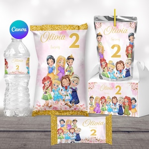 Étiquettes bébé princesse pour cadeaux