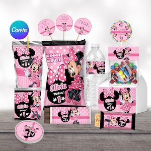 Minnie-Maus-Gastgeschenke Minnie-Maus-Gastgeschenke Minnie-Maus-Geburtstagspackung Minnie-Maus-Party-Dekor-Kit