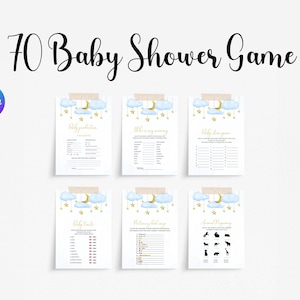 Twinkle Star Baby Shower Game Bundle, Editable Printable (Digital Download)