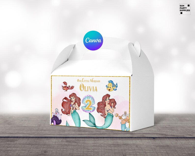 Ariel Little Mermaid Birthday Party Favors, Printables (digital) - Etsy