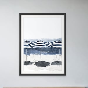 Beach Umbrella Print | Coastal Print | Beach House Art