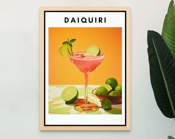 Plakat Daiquiri | Wydruk koktajlowy | Wydruk barowy