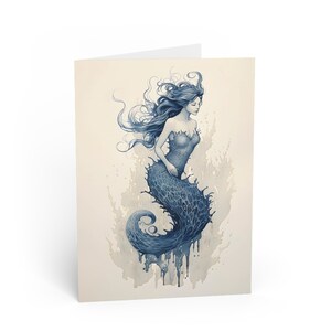 Blue Mermaid Greeting Card