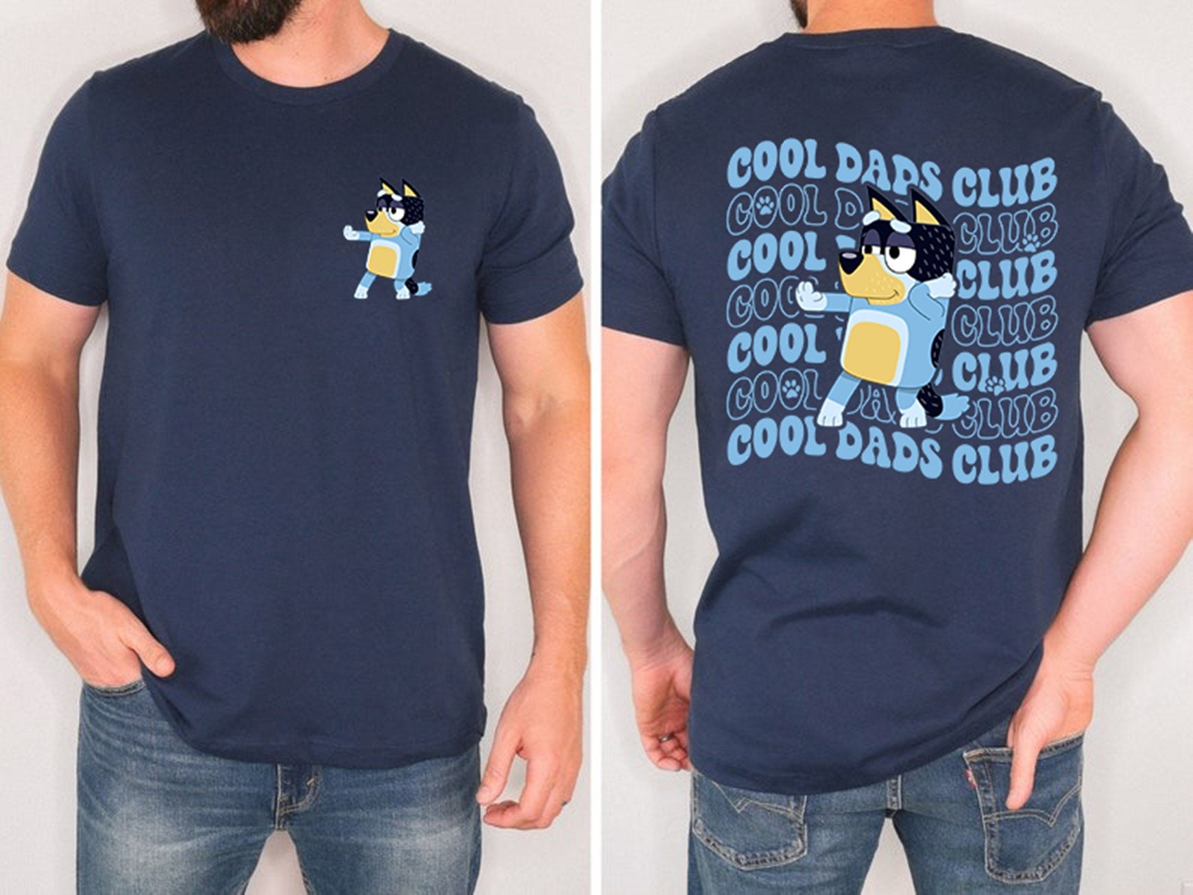 Custom Bluey Dad Shirt Bluey Mom Shirt Perfect Bluey Shirts For Adults Kids  Family Bluey T Shirt - Laughinks