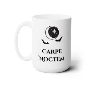 Carpe Noctem Seize The Night White 15oz Ceramic Mug