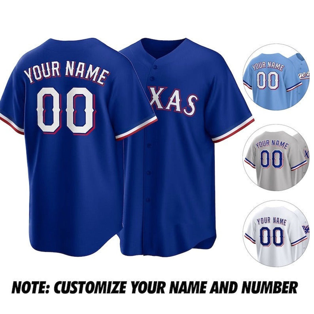 Texas Baseball Jersey Texas Baseball Custom Jersey for Fans Etsy
