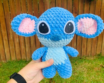 Crochet blue alien